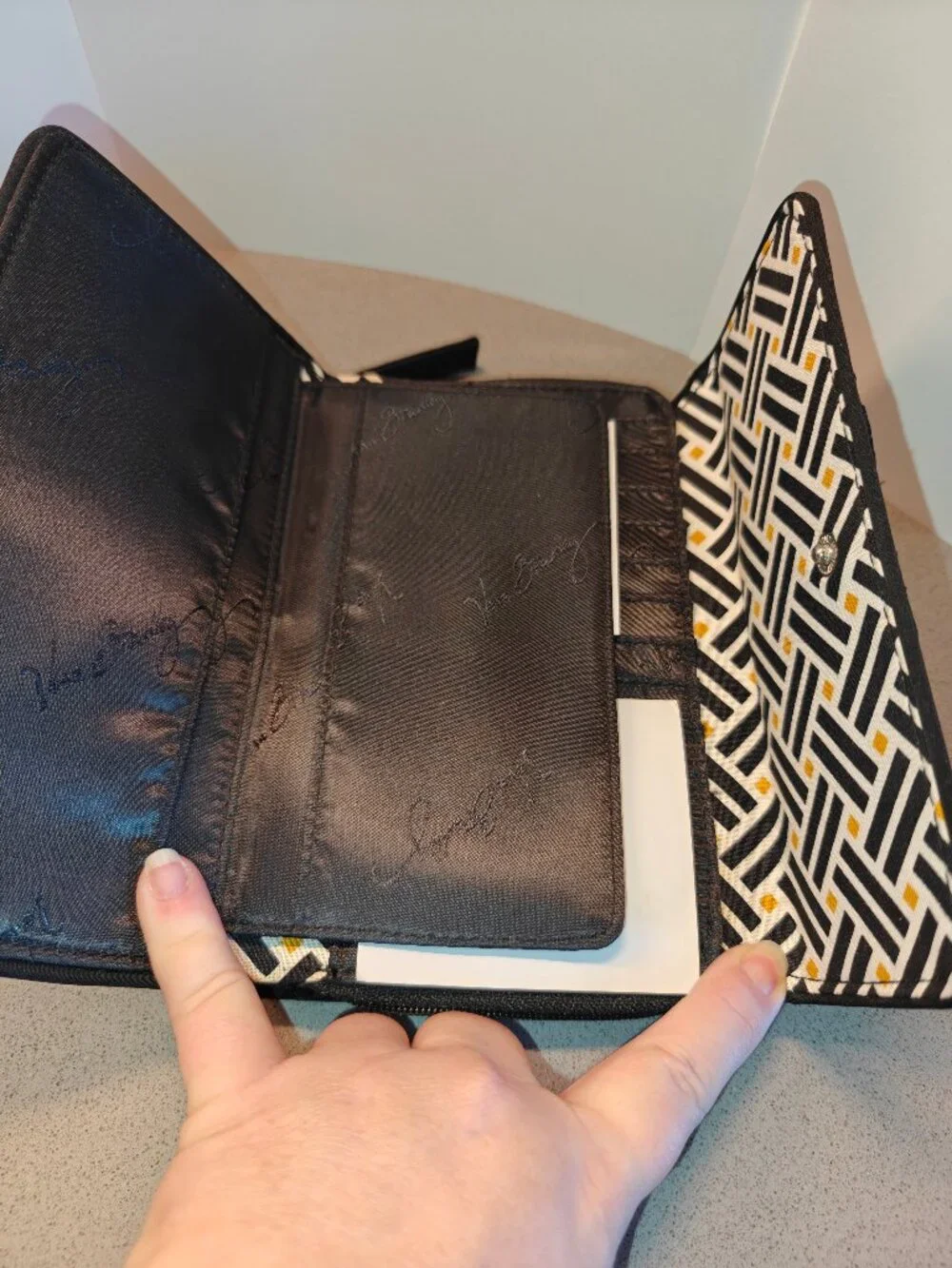 Vera Bradley Ultimate Wallet Black Quilted